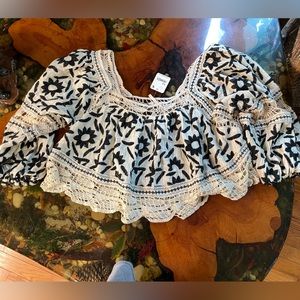 Free People Wide Sleeve Top